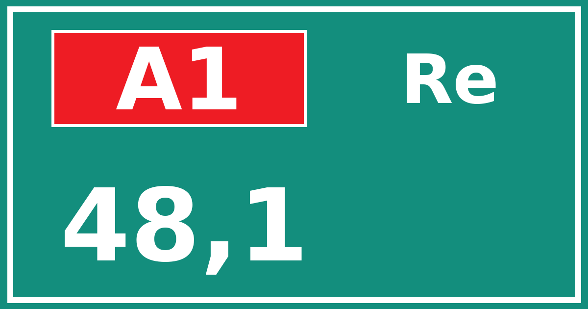 Hectometerbord A1 48,1 zijde Re