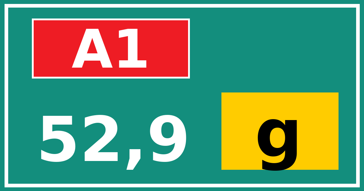 Hectometerbord A1 52,9 letter g