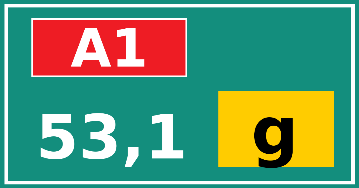 Hectometerbord A1 53,1 letter g