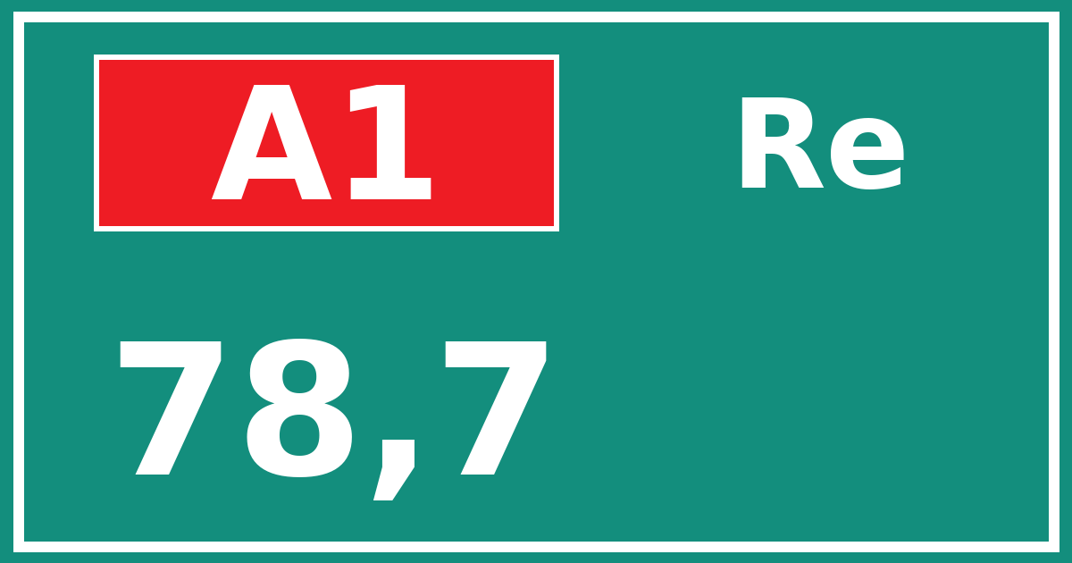 Hectometerbord A1 78,7 zijde Re