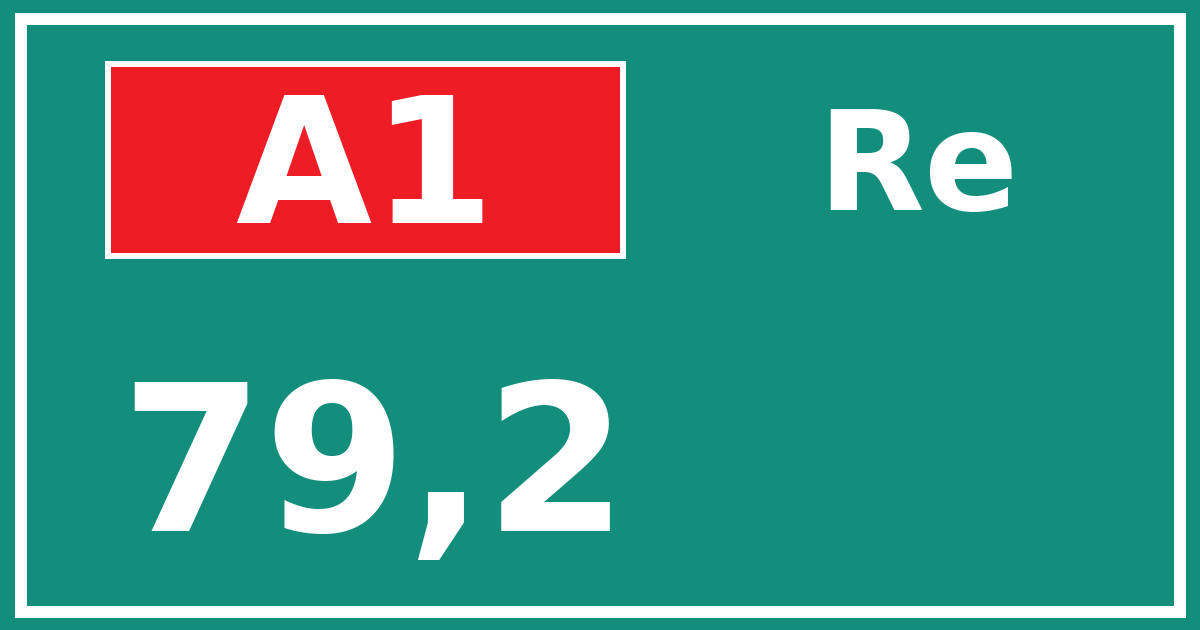 Hectometerbord A1 79,2 zijde Re
