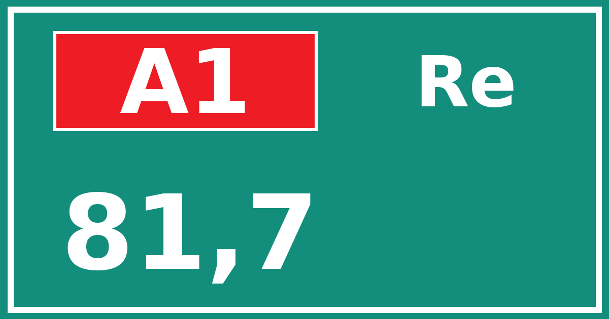 Hectometerbord A1 81,7 zijde Re