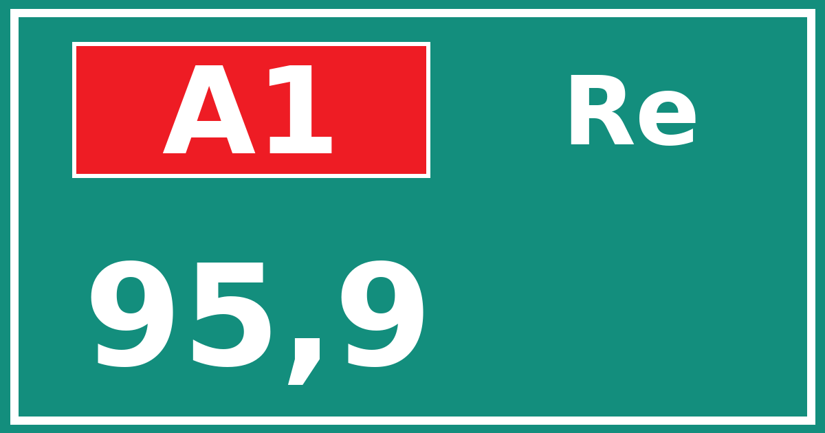 Hectometerbord A1 95,9 zijde Re