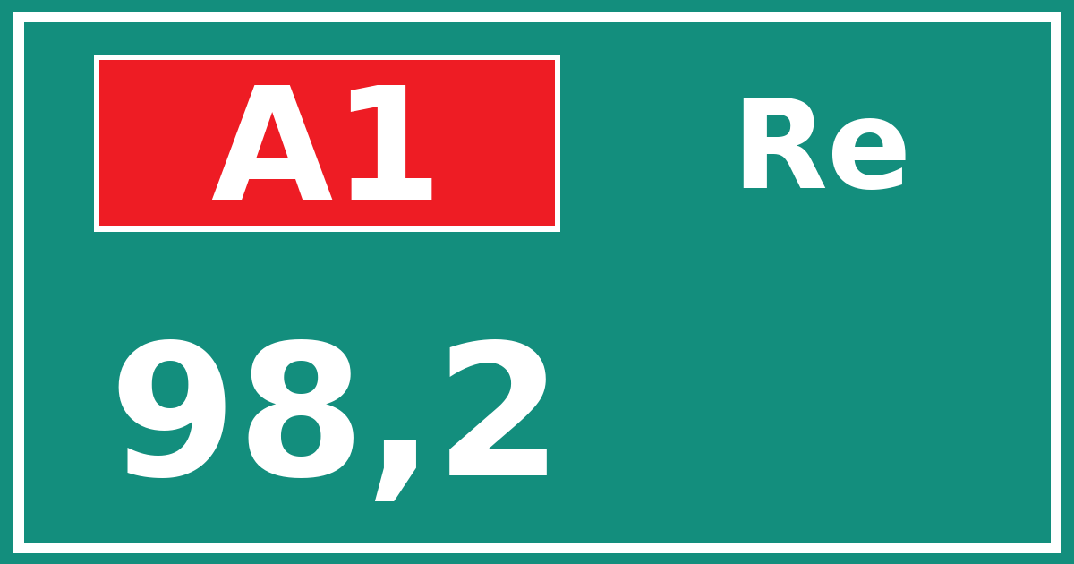 Hectometerbord A1 98,2 zijde Re
