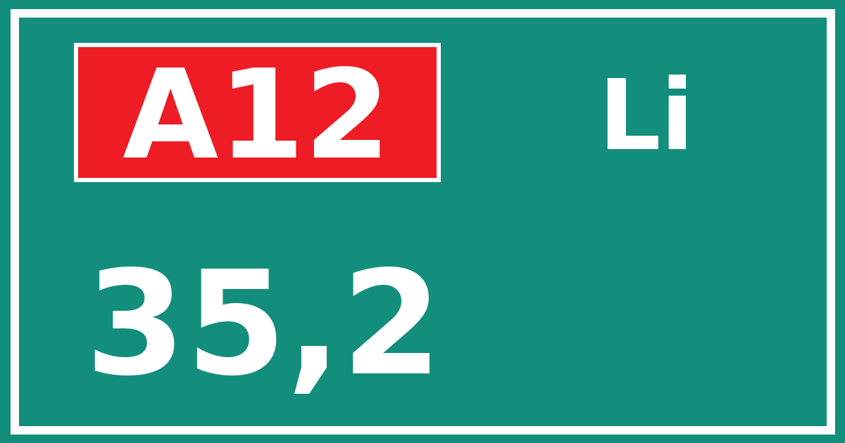 Hectometerbord A12 35,2 zijde Li