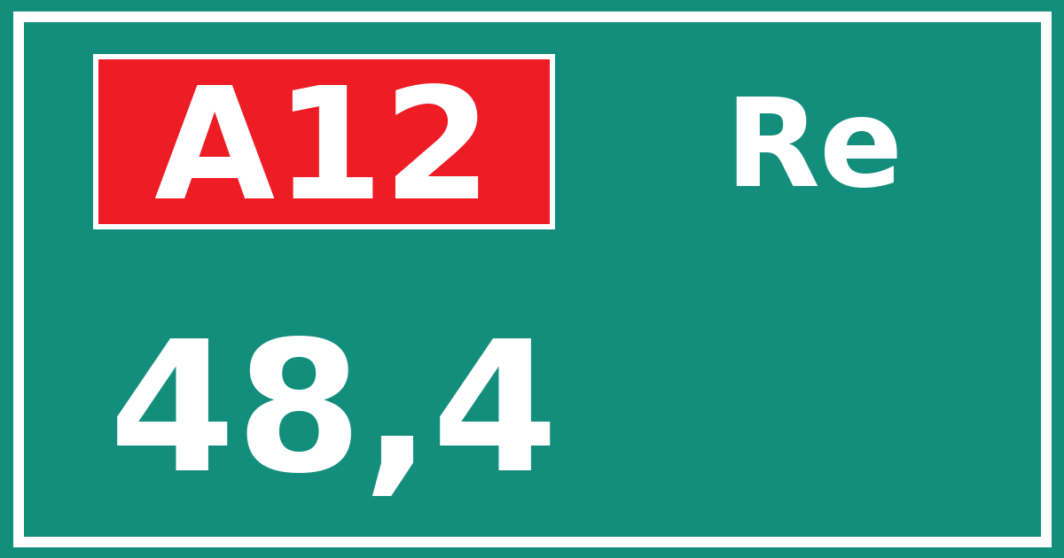 Hectometerbord A12 48,4 zijde Re