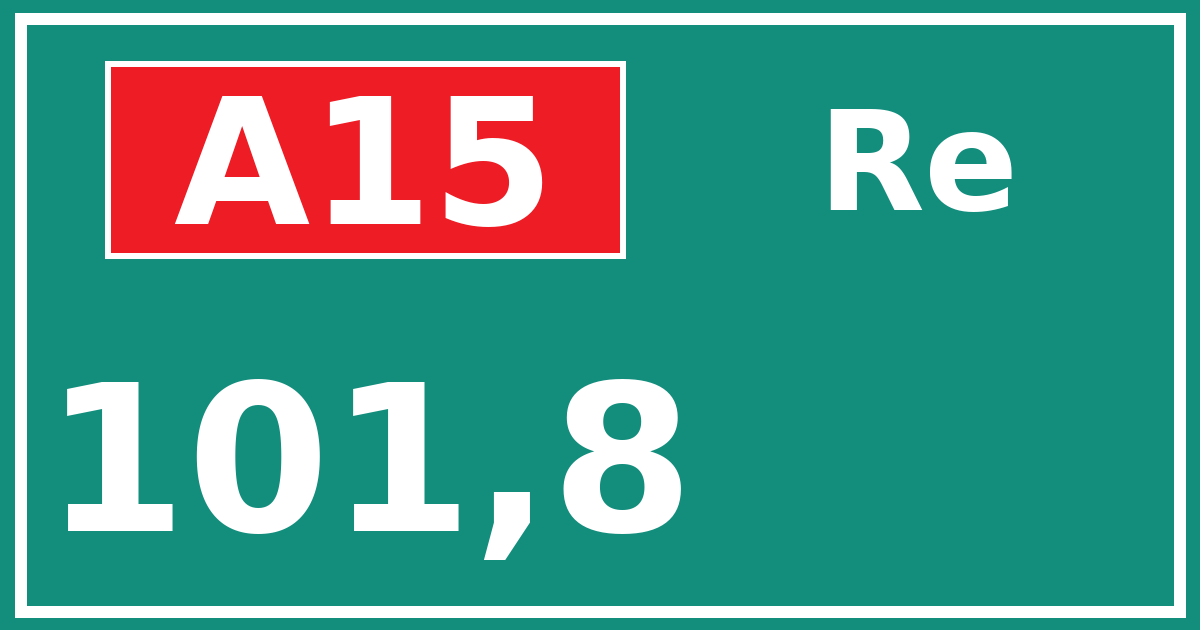 Hectometerbord A15 101,8 zijde Re