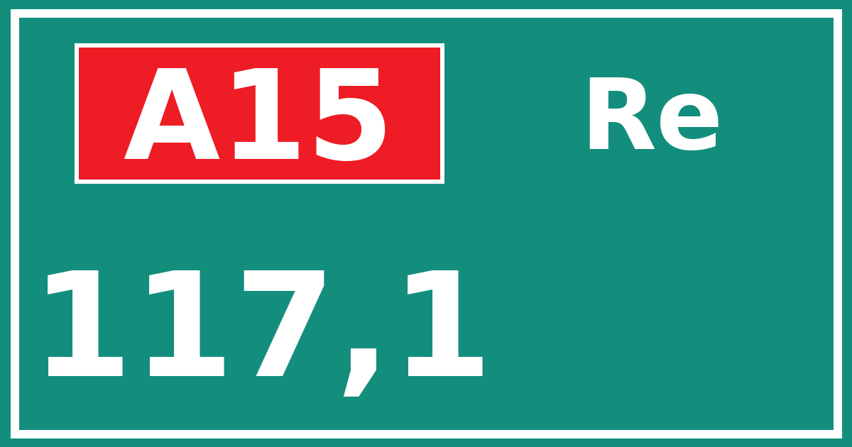 Hectometerbord A15 117,1 zijde Re