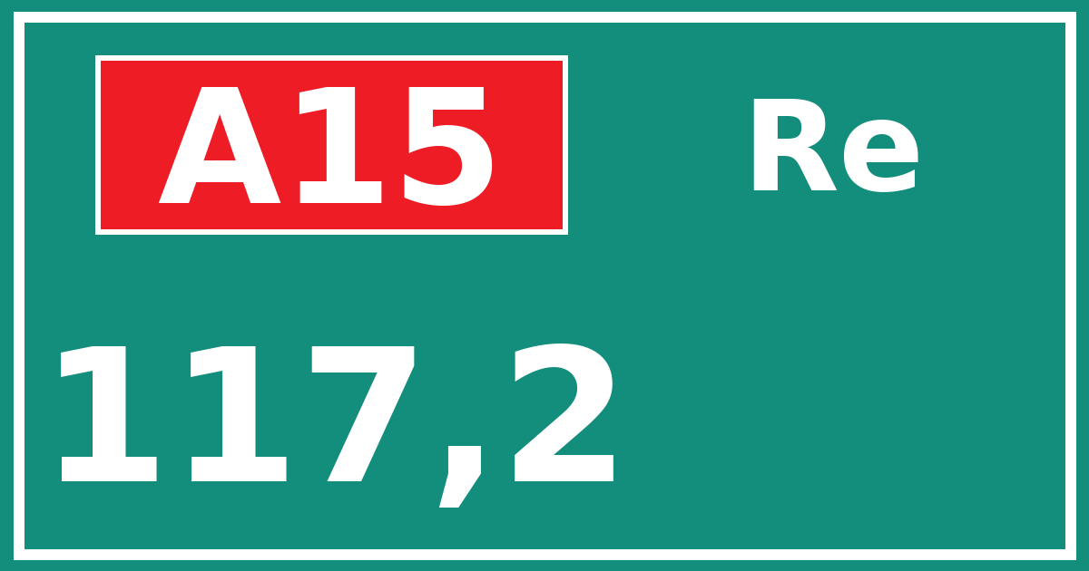 Hectometerbord A15 117,2 zijde Re