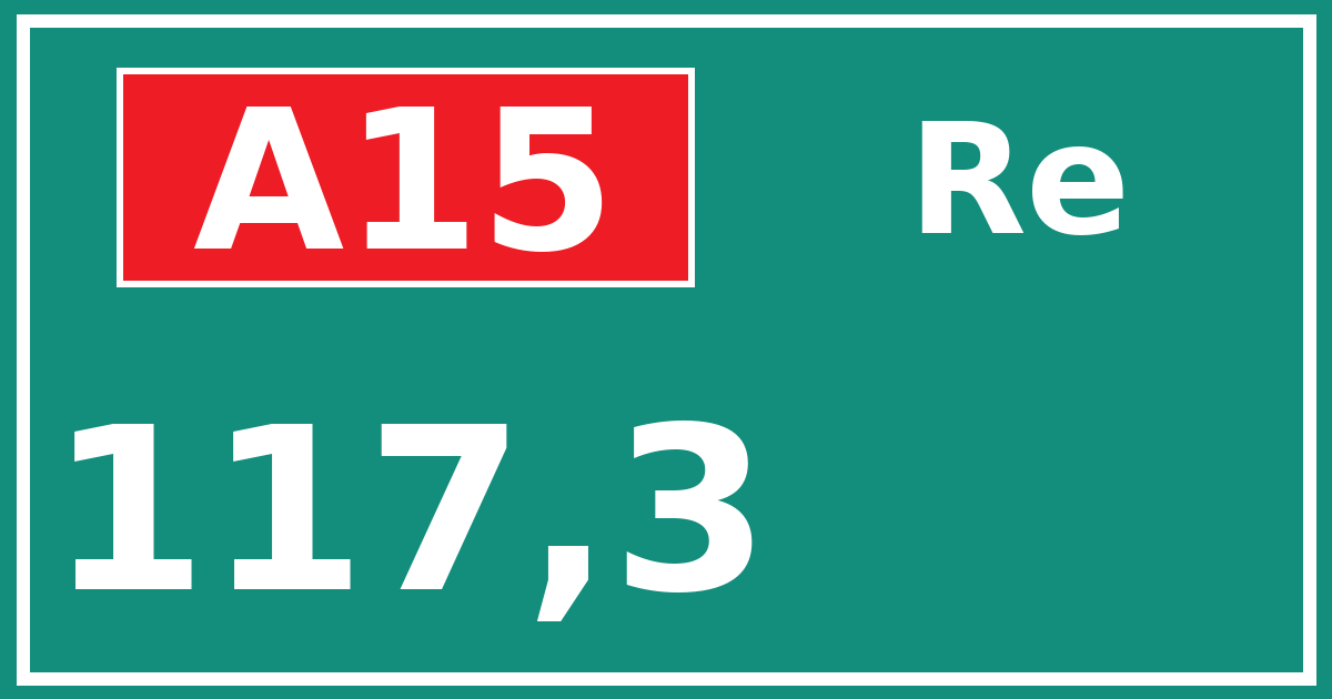 Hectometerbord A15 117,3 zijde Re