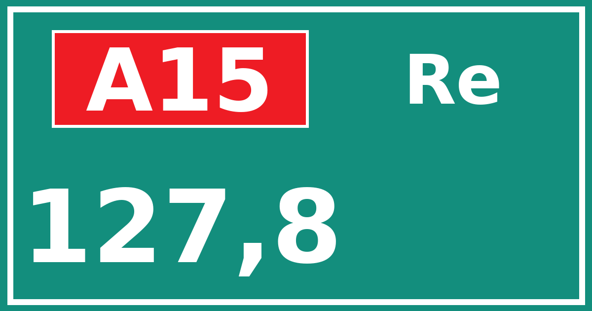 Hectometerbord A15 127,8 zijde Re