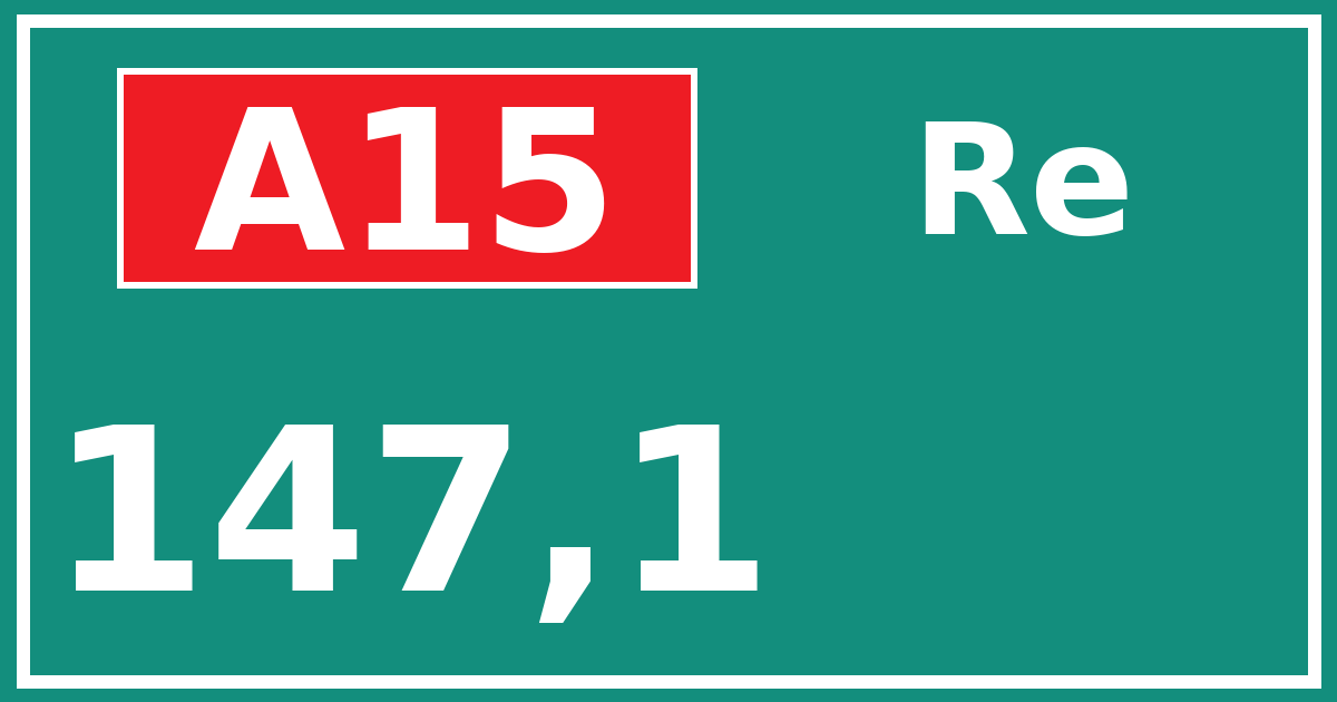 Hectometerbord A15 147,1 zijde Re