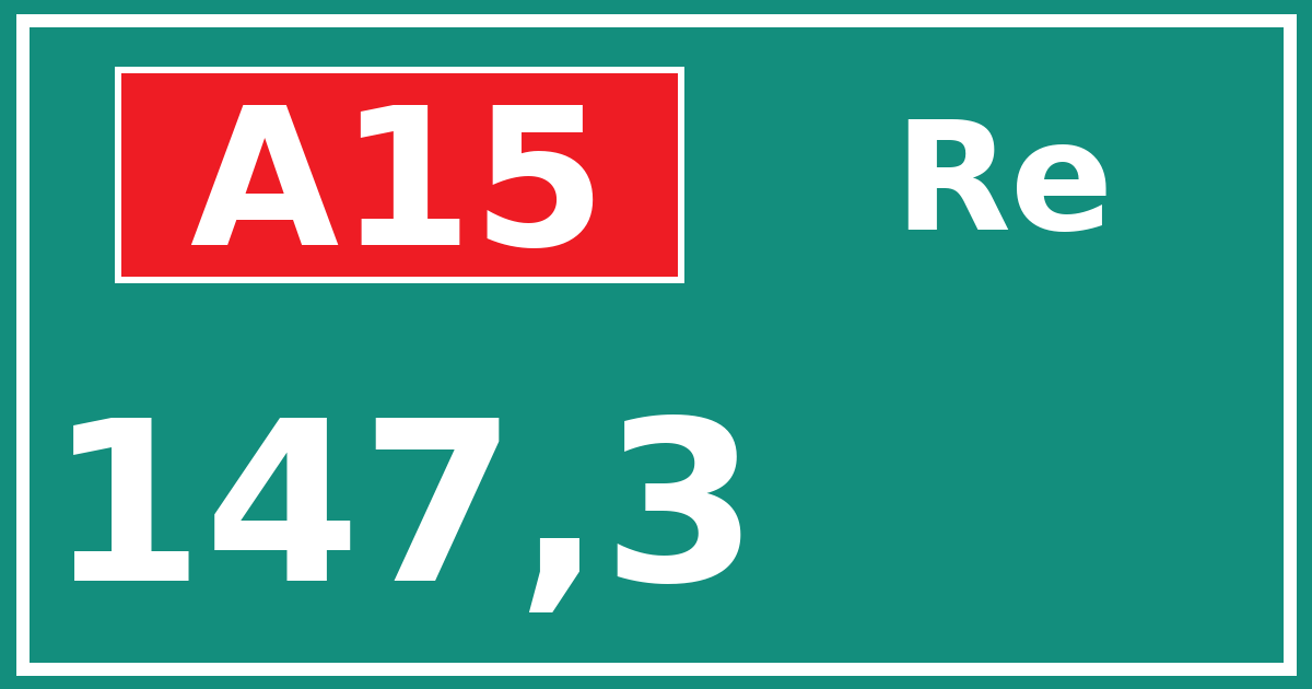 Hectometerbord A15 147,3 zijde Re