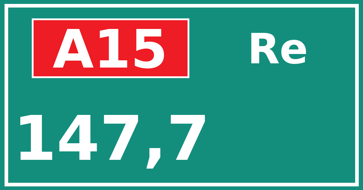 Hectometerbord A15 147,7 zijde Re
