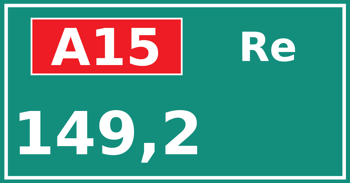 Hectometerbord A15 149,2 zijde Re