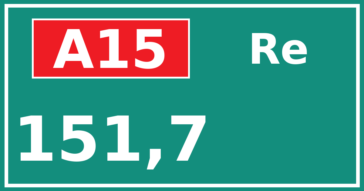 Hectometerbord A15 151,7 zijde Re