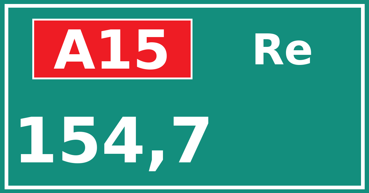 Hectometerbord A15 154,7 zijde Re