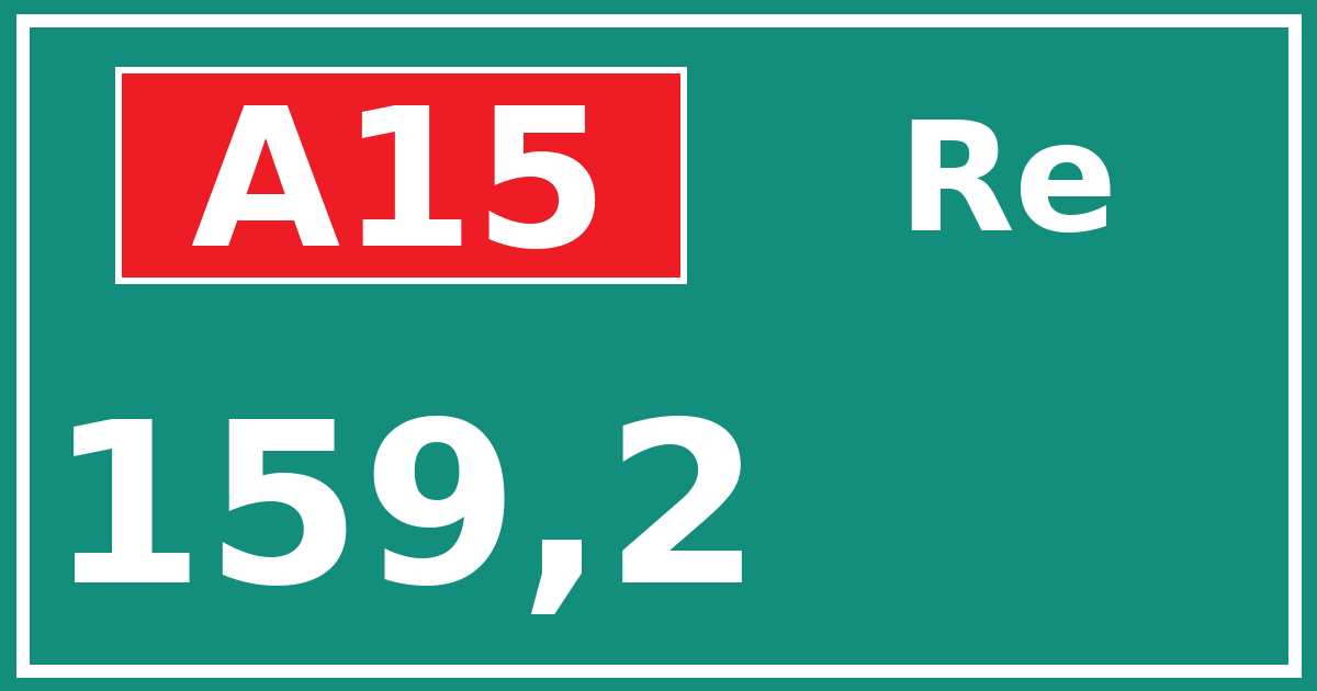 Hectometerbord A15 159,2 zijde Re