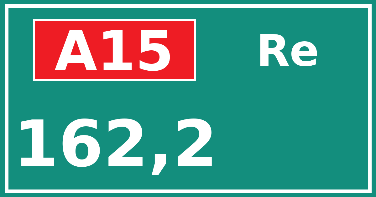 Hectometerbord A15 162,2 zijde Re