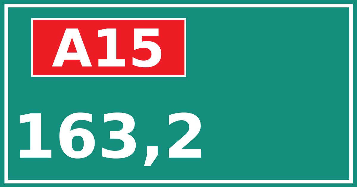 Hectometerbord A15 163,2