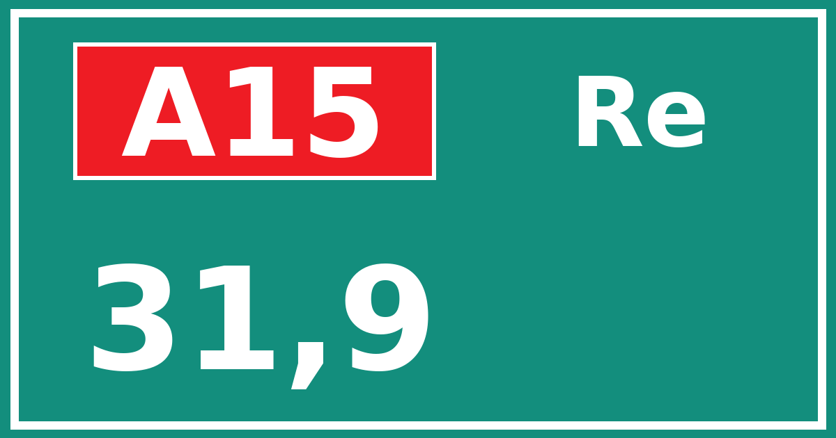 Hectometerbord A15 31,9 zijde Re
