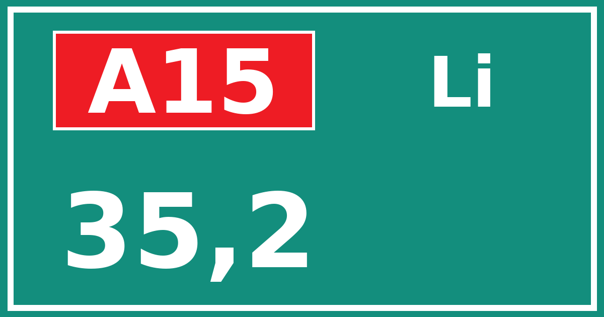 Hectometerbord A15 35,2 zijde Li