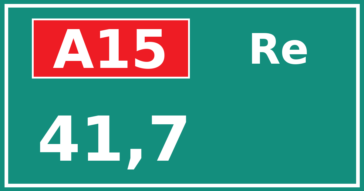 Hectometerbord A15 41,7 zijde Re