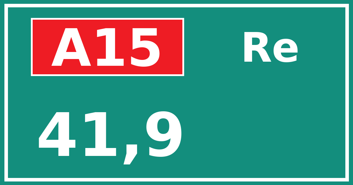 Hectometerbord A15 41,9 zijde Re