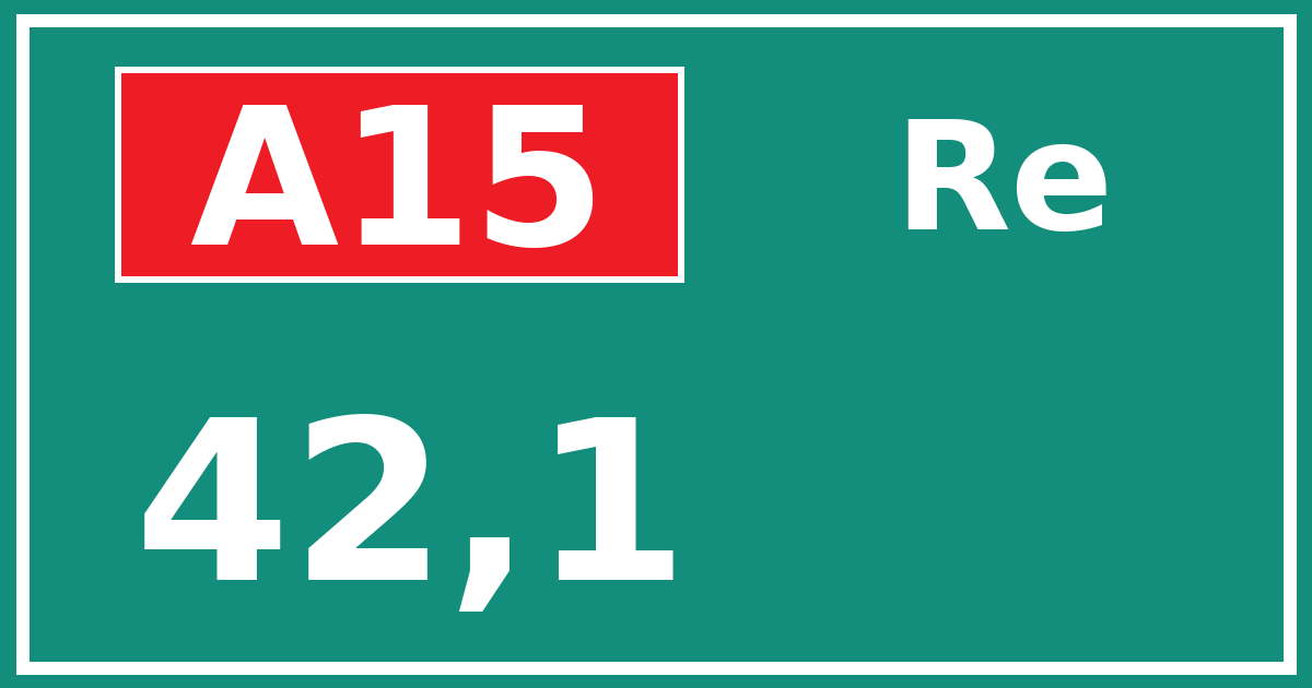 Hectometerbord A15 42,1 zijde Re