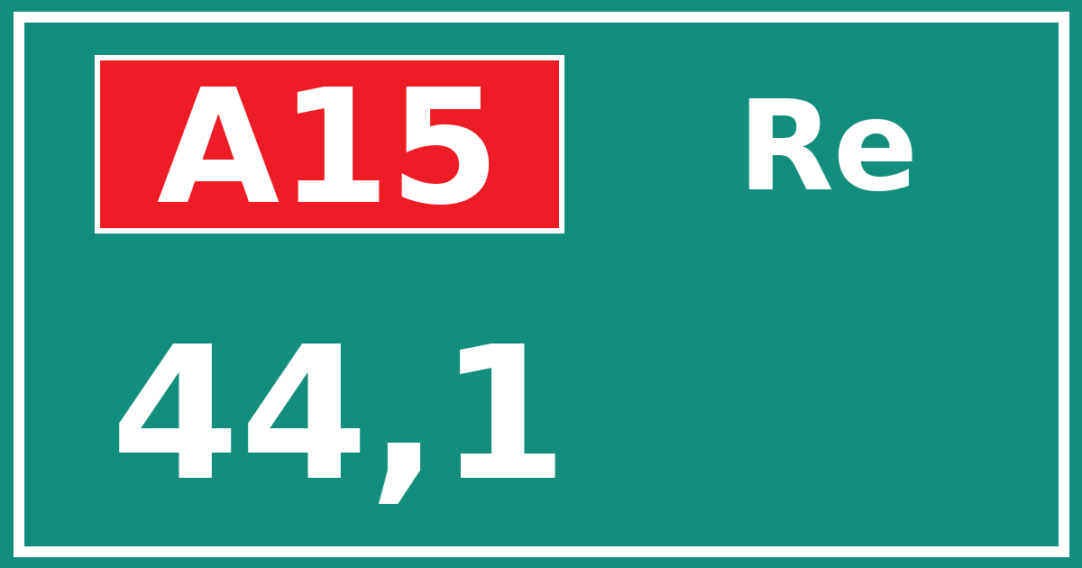 Hectometerbord A15 44,1 zijde Re