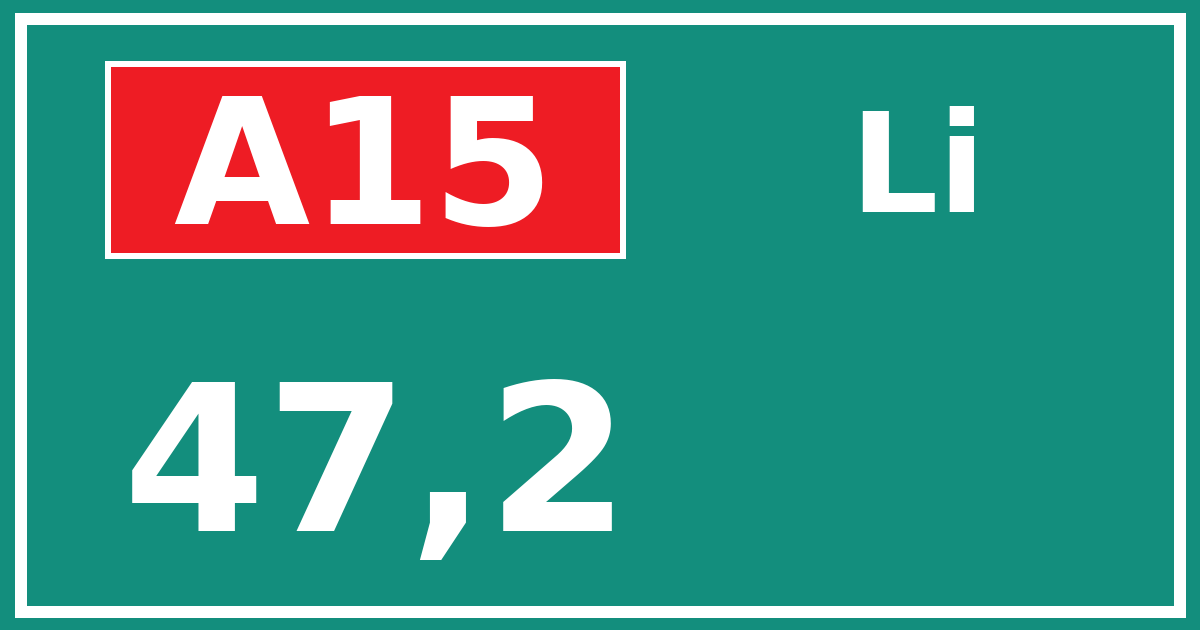 Hectometerbord A15 47,2 zijde Li
