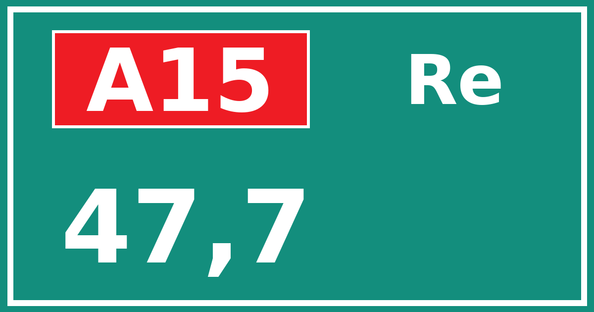 Hectometerbord A15 47,7 zijde Re