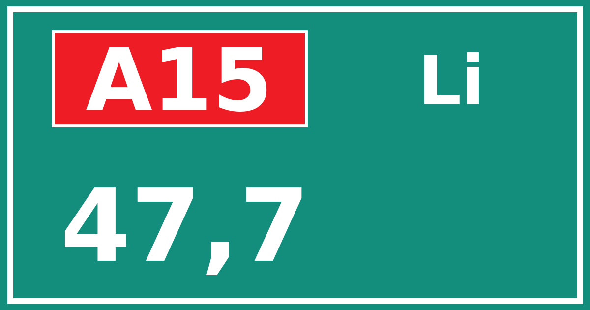 Hectometerbord A15 47,7 zijde Li