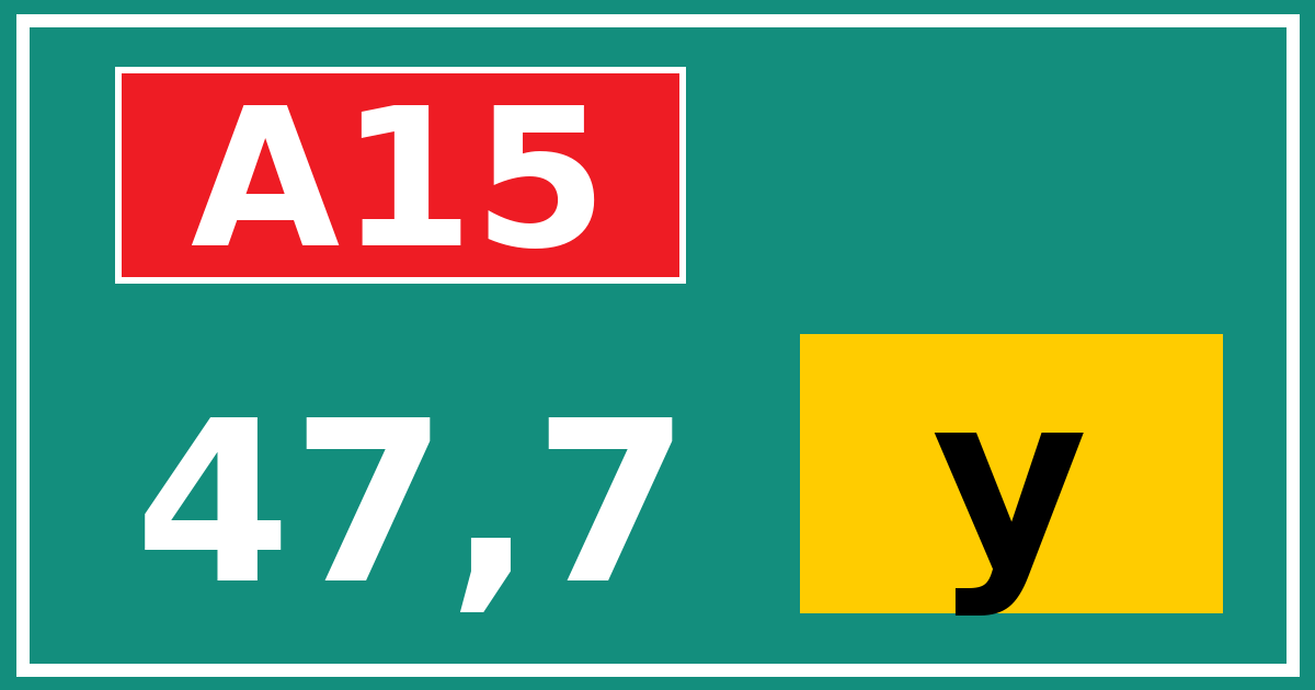 Hectometerbord A15 47,7 letter y