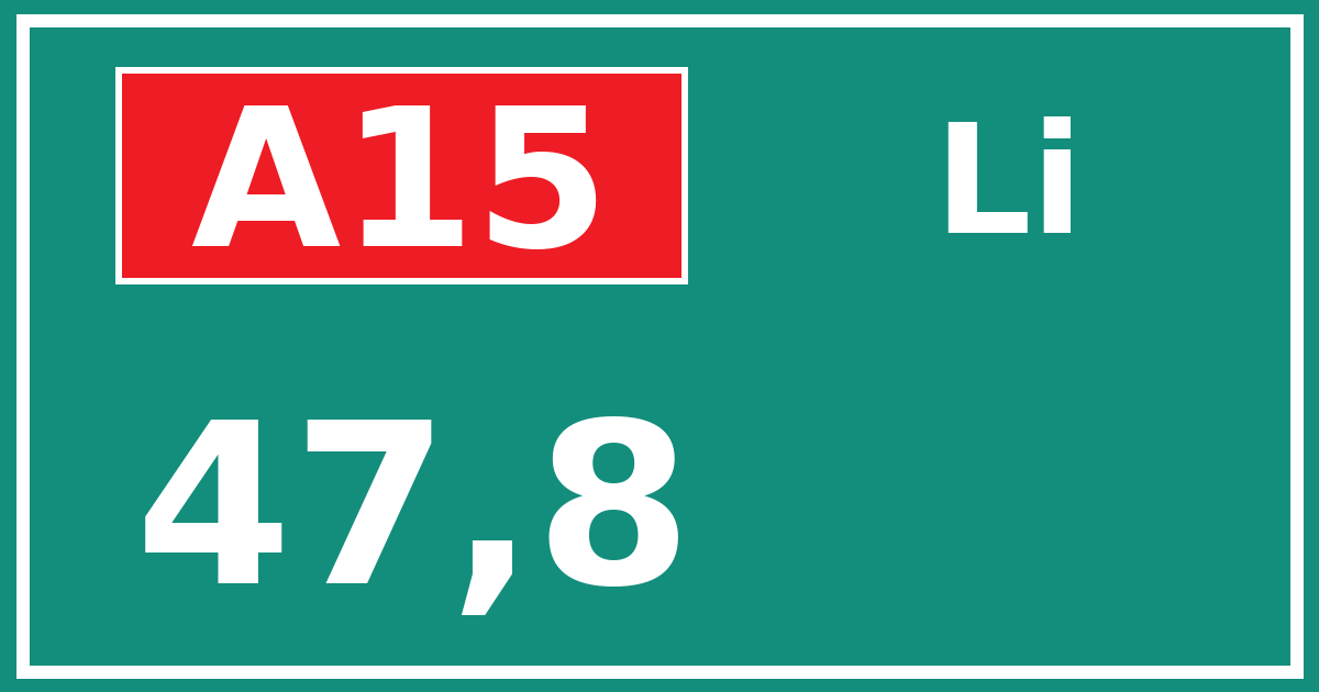 Hectometerbord A15 47,8 zijde Li