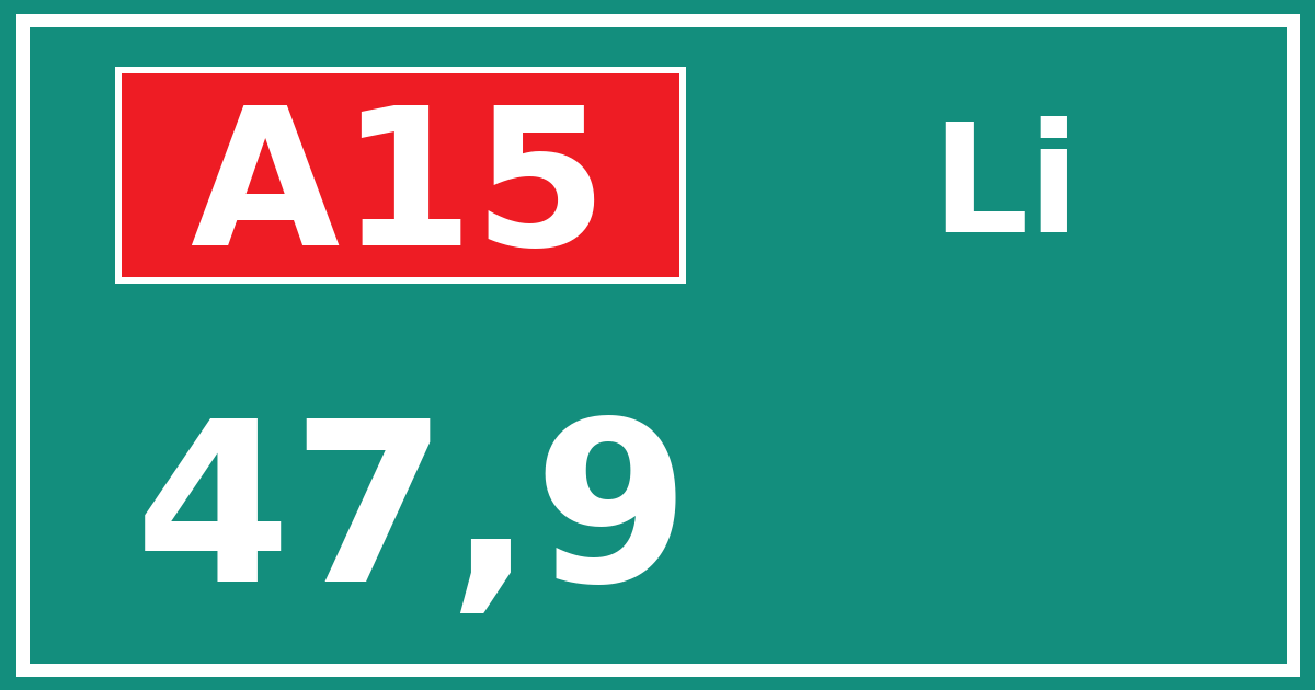 Hectometerbord A15 47,9 zijde Li