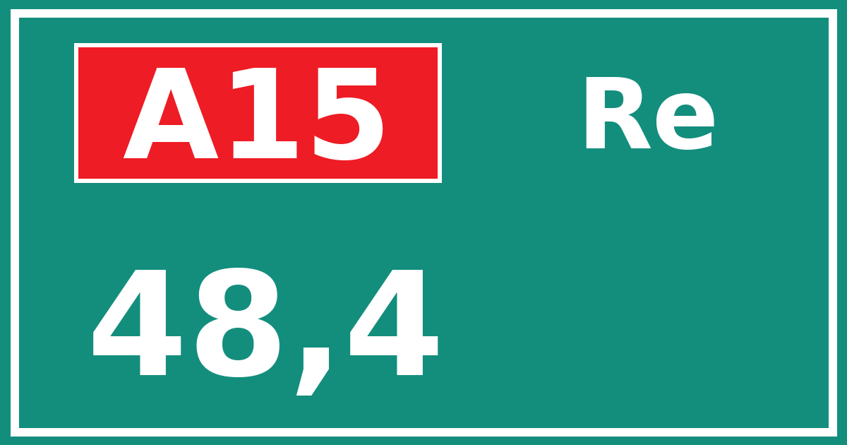Hectometerbord A15 48,4 zijde Re