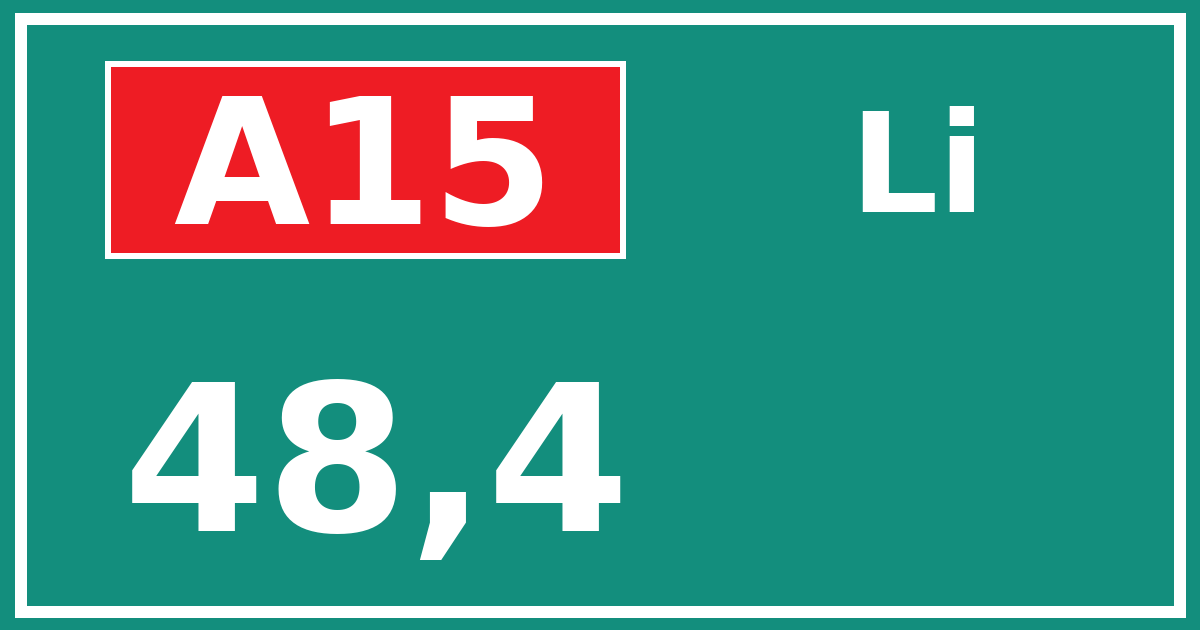 Hectometerbord A15 48,4 zijde Li