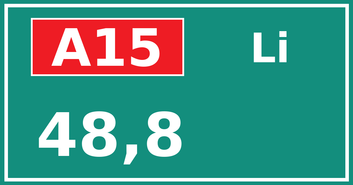 Hectometerbord A15 48,8 zijde Li