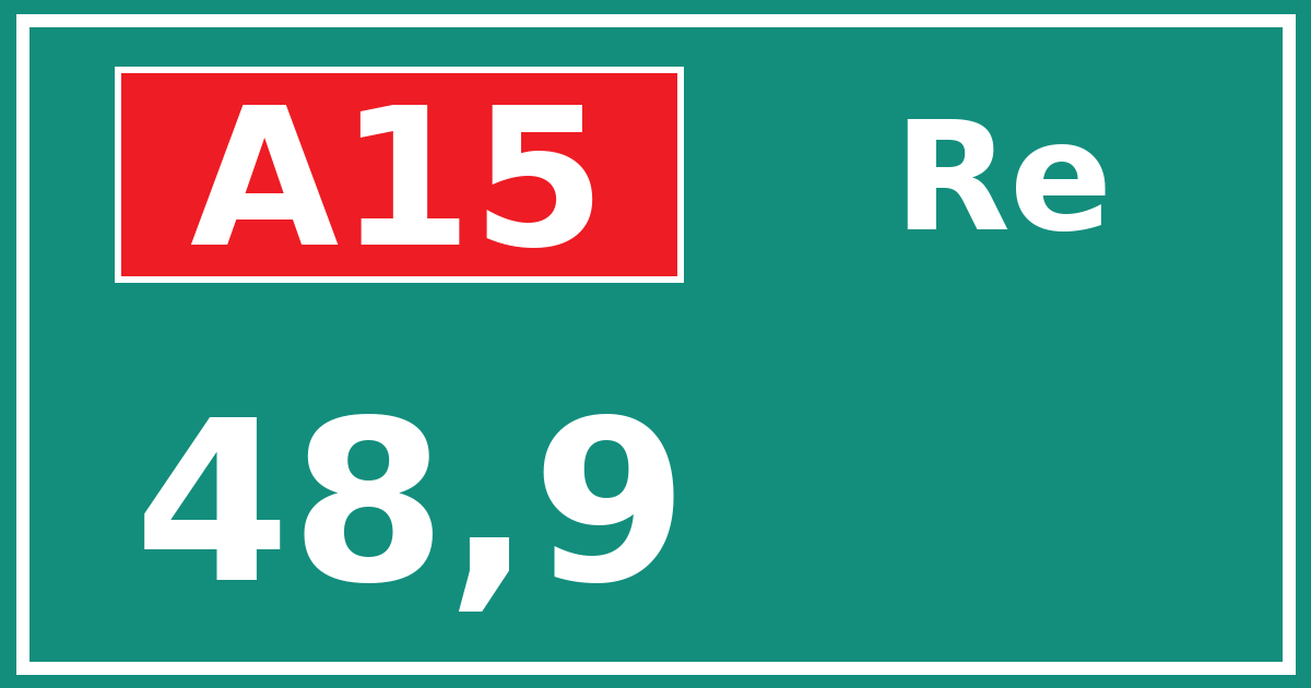 Hectometerbord A15 48,9 zijde Re