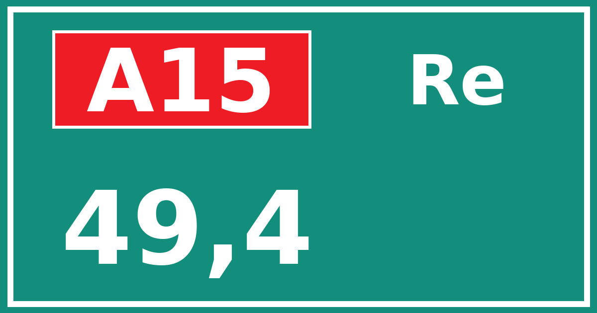 Hectometerbord A15 49,4 zijde Re
