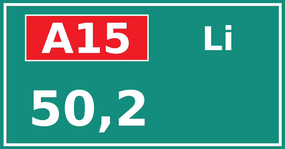 Hectometerbord A15 50,2 zijde Li