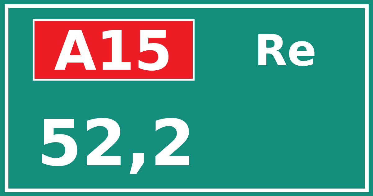 Hectometerbord A15 52,2 zijde Re