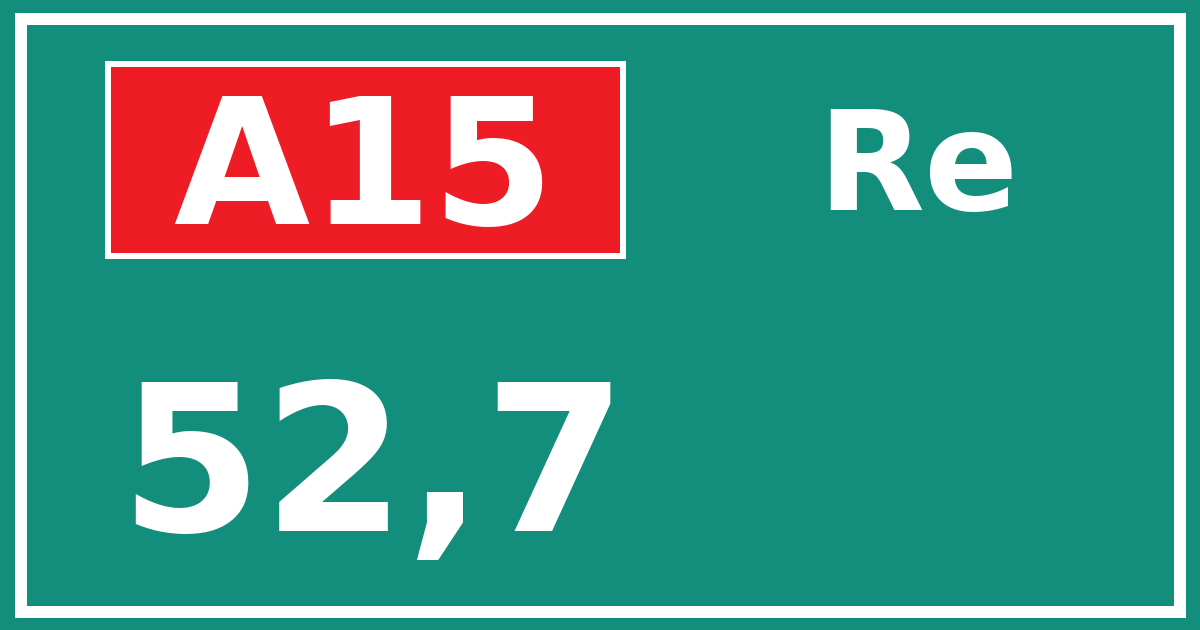 Hectometerbord A15 52,7 zijde Re