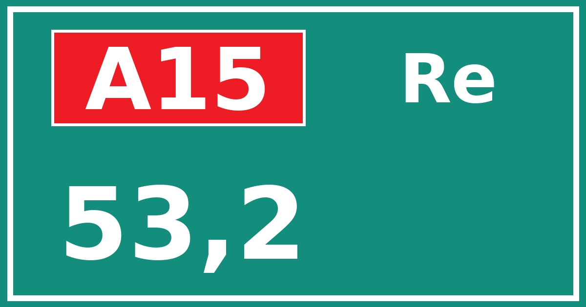 Hectometerbord A15 53,2 zijde Re