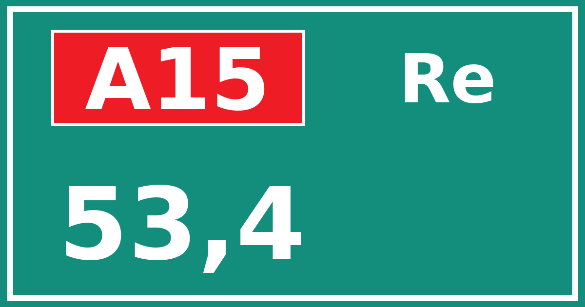 Hectometerbord A15 53,4 zijde Re
