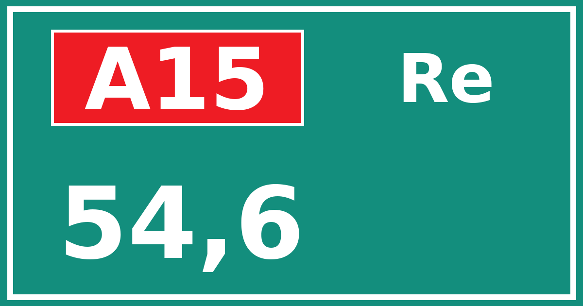 Hectometerbord A15 54,6 zijde Re