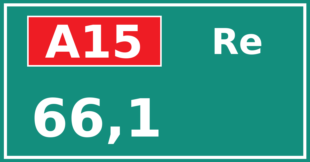 Hectometerbord A15 66,1 zijde Re