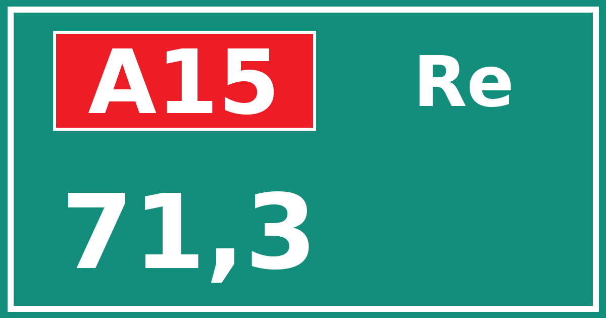 Hectometerbord A15 71,3 zijde Re