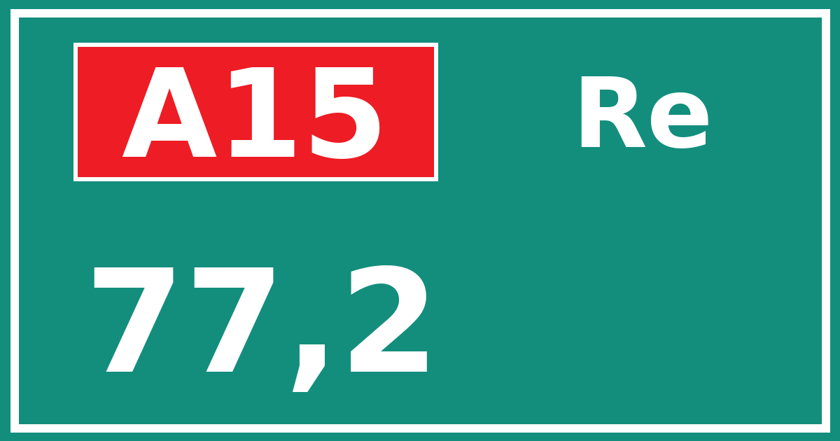 Hectometerbord A15 77,2 zijde Re